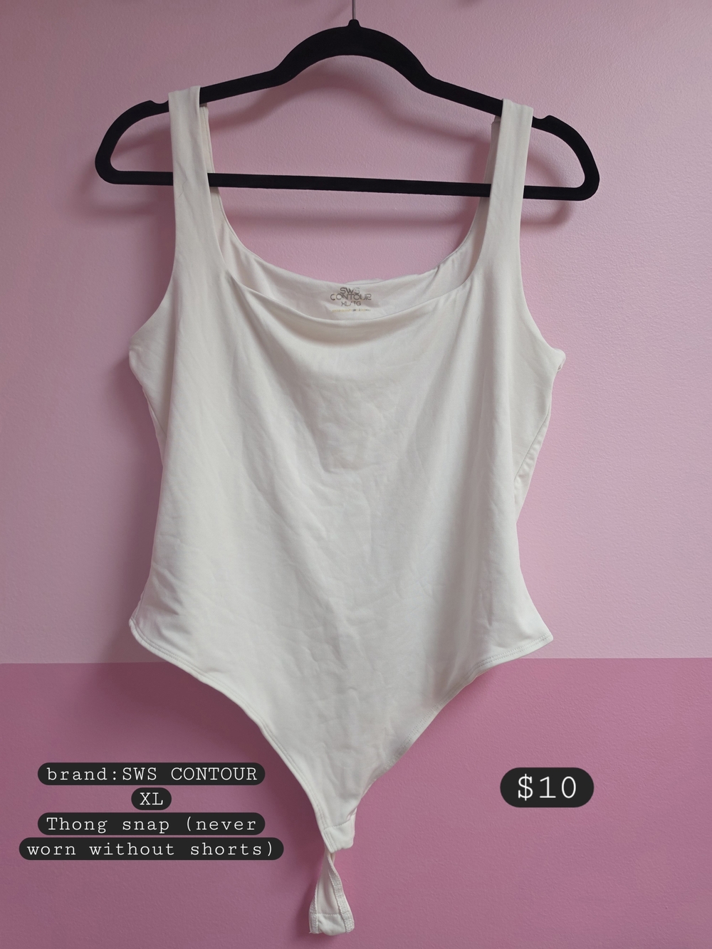 SWS Contour Women's White Scoop Neck Bodysuit